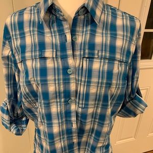 LL Bean shirt plaid size Medium